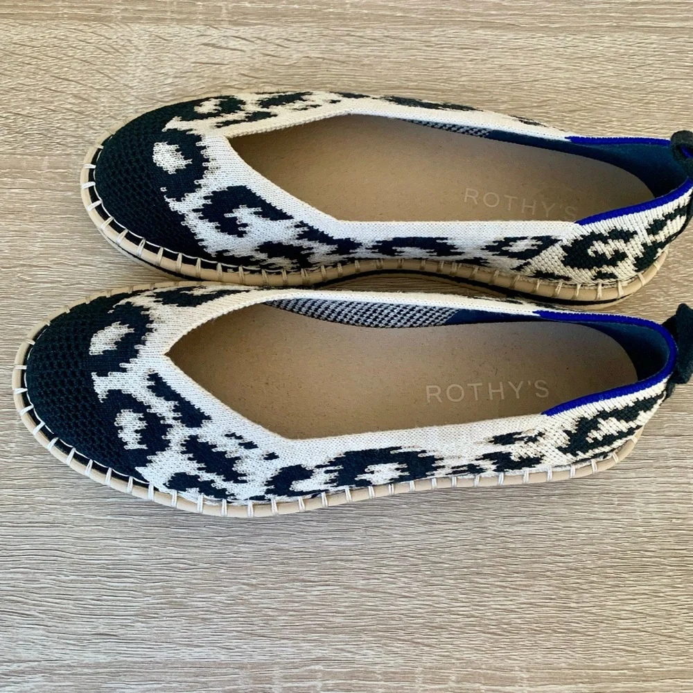 Rothy's Black and White Patterned Sandy Cat Espadrilles - Picture 7 of 7